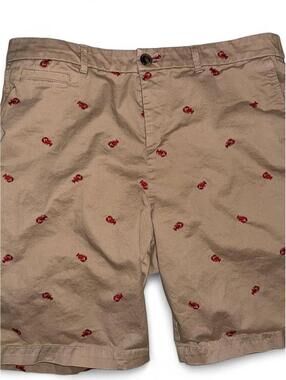 Croft & Barrow Women's Tan shorts lobster emboidery bermuda sz 16 stretch beach
